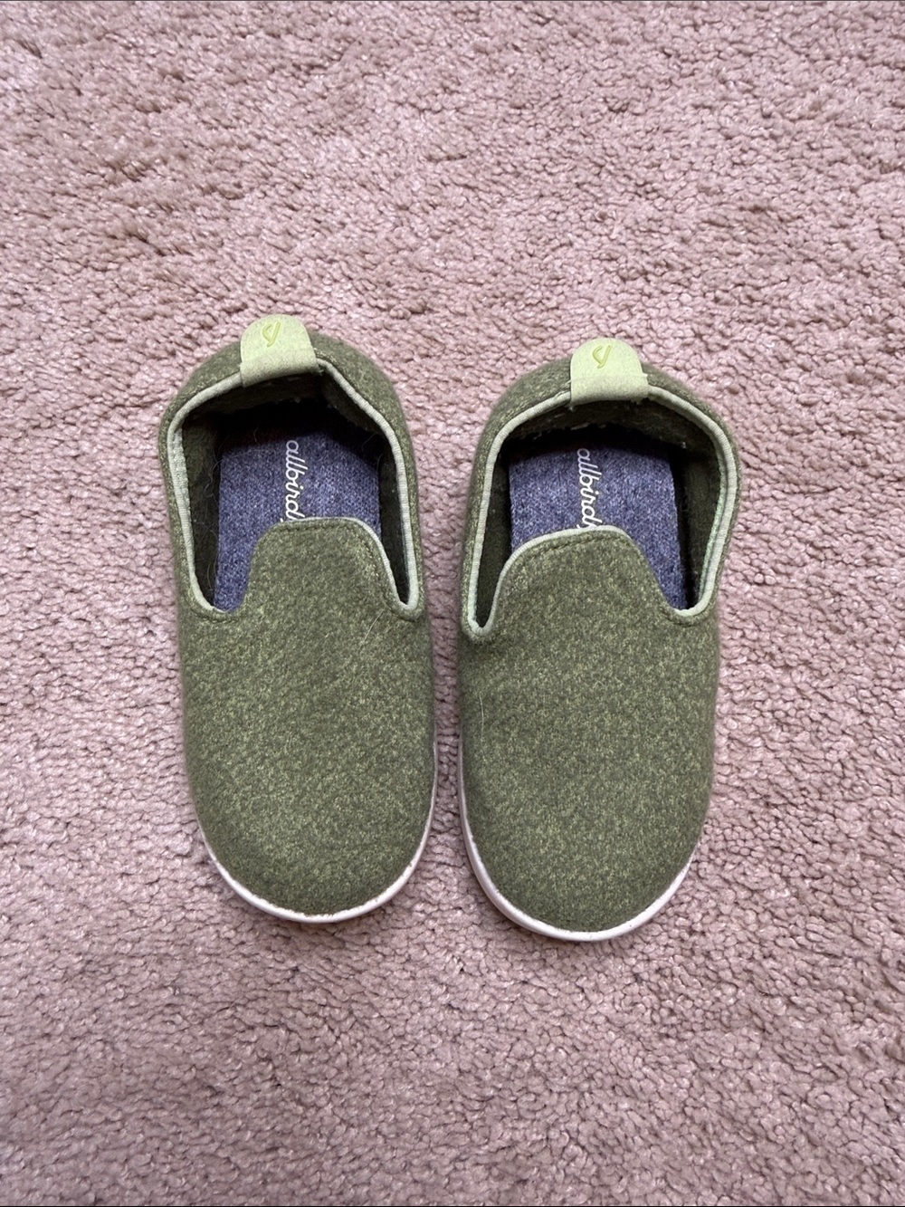 allbirds Kids Green Wool Slip-On Sneakers